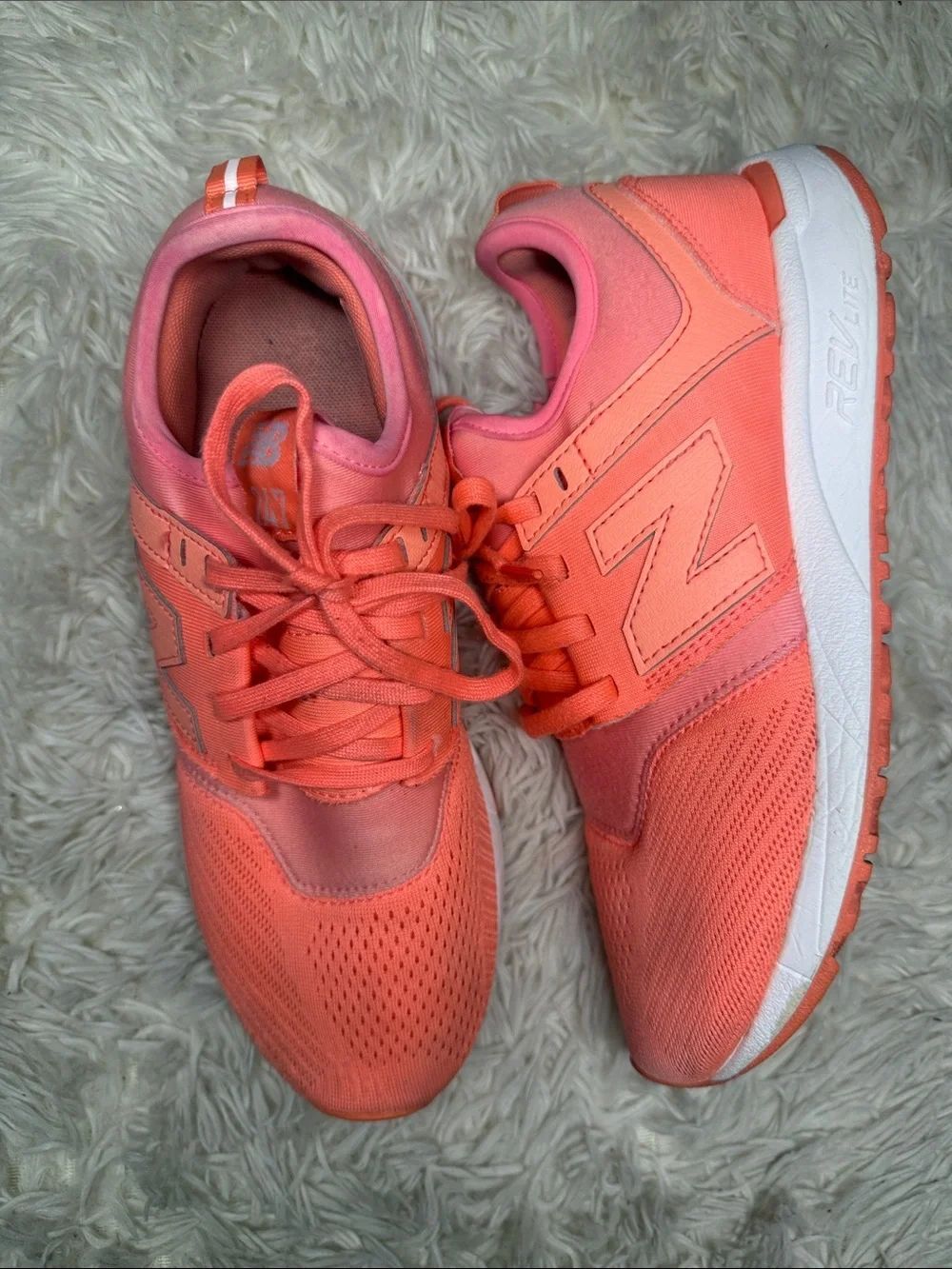 New Balance 247 Women's Coral/Peach Lightweight Sneakers